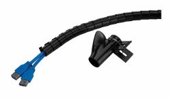 Neomounts ADS06-141BL Organizador para cables - para 1-4 cables - universal (Neomounts ADS06-141BL Cable sleeve - for 1-4 cables - 20 mm - universal - black [5Years warranty])