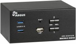 Inter-Tech AS-22HUS interruptor KVM Negro 