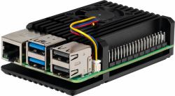 Joy-iT RB-ALUCASEP5-07FAN accesorio para placa de desarrollo Funda Negro (AluminiumgehÃ¤use fÃ¼r Raspberry Pi 5 [s)