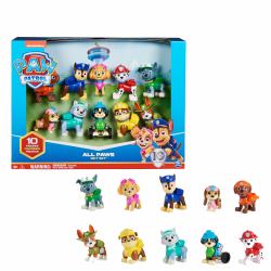 PAW Patrol Patrulla Canina - Pack 10 Figuras de Coleccionables 10º Aniversario - Patrulla Canina Juguetes - Juguetes Niños 3 Años + - Regalo Niño 3 Años + (PAW Patrol PAW FIG All Paws Gift Pack)