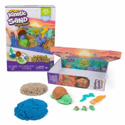 Kinetic Sand , Project Planet Playa de las tortugas con 396 g de arena de juego, herramientas y moldes, materiales respetuosos con el medio ambiente, juguetes sensoriales para niños y niñas a par...