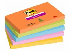 3M 7100258793 nota autoadhesiva Rectángulo Azul, Verde, Naranja, Rosa, Amarillo 90 hojas Autoadhesivo (3M 7100258793 selvklÃ¦bende huskeseddel)