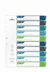 Durable 679527 lengüeta de índice Separador en blanco con pestaña Polipropileno [PP] Multicolor (Durable 10 Part Numbered Index Divider)