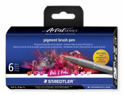 Staedtler Pigment Arts Brush Pen Reds & Pinks rotulador Rosa, Rojo 6 pieza[s] (Staedtler Pigment Arts Brush Pen Reds)