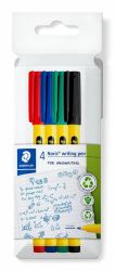 Staedtler Noris writing pen 307 rotulador de punta fina Negro, Azul, Verde, Rojo 4 pieza[s] (Staedtler Noris writing pen 307 fineli)