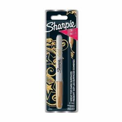 Sharpie 1986003 marcador permanente Punta fina Oro 1 pieza[s] (Sharpie Metallic Permanent Markers Gold Fine Point Single Pack)