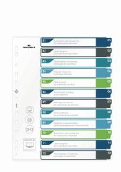 Durable 679627 lengüeta de índice Separador en blanco con pestaña Polipropileno [PP] Multicolor (Durable 12 Part Numbered Index Divider)