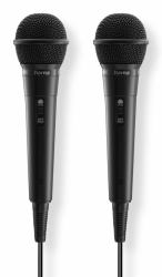 Hama Karaoke Negro Micrófono para karaoke (HAMA Dynamic Microphone Mono 2-pack Bl)