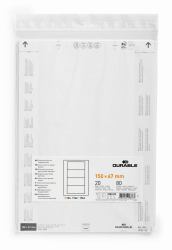 Durable 100302 etiqueta sin adhesivo 80 pieza[s] Blanco Rectángulo (Durable Ticket Sheet Inserts 150x67mm [80])