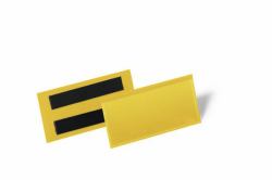Durable 174104 soporte de etiqueta 50 pieza[s] (Durable Magnetic Pocket 100x38mm Yellow [50])