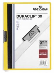 Durable Duraclip 30 archivador PVC Transparente, Amarillo (Durable DURACLIP 30 A4 Folder Yellow [25])