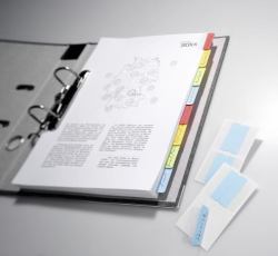Durable 840600 lengüeta de índice Separador en blanco con pestaña Azul, Verde, Rojo, Amarillo (Durable QUICK TAB Duo Index Tabs [24])