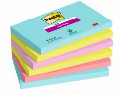 3M 7100242784 nota autoadhesiva Rectángulo Azul, Verde, Rosa 90 hojas Autoadhesivo (Post-itÂ® Super Sticky Notes Cosmic Colour Collection 76 mm x 127 mm 90 Sheets/Pad 6 Pads/Pack 100% PEFC SGSCH...