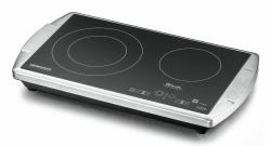 Rommelsbacher CT 3403/TC hobs Negro, Acero inoxidable Encimera Cerámico 2 zona[s] (Rommelsbacher Ceran CT 3403/TC - induk)