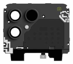 Fairphone F6TOPU-1ZW-WW1 recambio del teléfono móvil Objetivos de cámara y cubierta de carcasa trasera Negro (TOP UNIT V1 - FAIRPHONE 6)