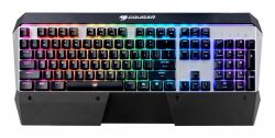 COUGAR Attack X3 RGB teclado Juego USB Negro, Plata 