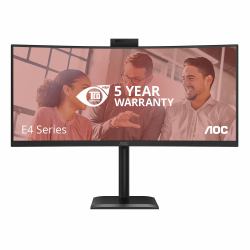 AOC E4 CU34E4CW pantalla para PC 86,4 cm [34"] 3440 x 1440 Pixeles UltraWide Quad HD LED Negro 