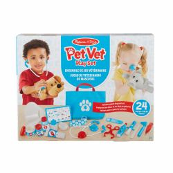 Melissa & Doug - Juego de Veterinario Cuidado de Mascotas: Peluche Perro, Peluche Gato + 25 Accesorios - 6074883 - Juguetes Niños 3 Años + - Regalo Niño 3 Años + Juegos Infantiles (Melissa & Do...