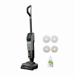 Bissell SpinWave + Vac Pet Pro Aspiradora escoba Batería Seca y húmeda Ciclónico Bolsa para el polvo 0,4 L Negro, Gris (BISSELL SpinWave VAC PET Pro)