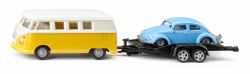 Siku VW T1 with trailer and VW Beetle Set de modelos a escala de coches Previamente montado 1:50 (Siku SUPER VW T1 mit AnhÃ¤nger und KÃ¤fe)