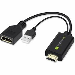 Techly ICOC HDMI-DP12A convertidor de señal de vídeo 4096 x 2160 Pixeles (Icoc Hdmi-Dp12A Video Signal - Converter 4096 X 2160 Pixels - Warranty: 12M)