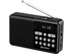 Sandberg 421-18 radio Portatile Analogico Nero (Speaker Radio FM+BT Recharge - Warranty: 60M)