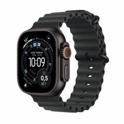 Apple Watch Ultra 3 OLED 49 mm Digital 422 x 514 Pixeles Pantalla táctil 5G Negro Wifi GPS [satélite] (Apple Watch Ultra 3Â GPS + CellularÂ 49mmÂ Black Titanium Case with Black Ocean Band)