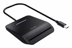 Trust Primo lector de tarjeta inteligente Interior USB USB Tipo C Negro ([New] PRIMO USB-C DNI SMARTCARD READER)