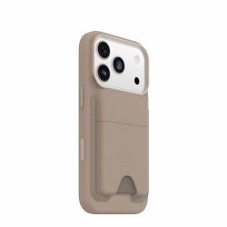 OB SYMMETRY CACTUS LEATHER - MAGSAFE WALLET CG LIGHT GREY