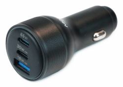 Mobilis 020018 Caricabatterie per dispositivi mobili Smartphone, Tablet Nero Accendisigari Auto (ENERGY CHARGER - 95W CAR - CHARGER - 2 USB C + 1 USB A - SO)