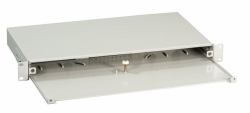 EFB Elektronik Spleißbox ausziehbar 1HE ohne Frontblende, unbestückt, grau (SPLICE BOX EXTENDABLE 1U - W/O FRONT PANEL UNASSEMBLED GRAY)