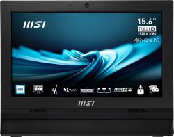 MSI Pro AP162T ADL N100 4GB 128GB W11P All-in-One PC Intel® N 39,6 cm [15.6"] 1920 x 1080 Pixeles Pantalla táctil PC todo en uno SSD Windows 11 Pro Wi-Fi 5 [802.11ac] Negro (MSI)