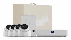 Ubiquiti Compact UniFi Protect NVR Kit includes [1] UniFi Protect NVR Instant with [4] G5 Turret Ultra cameras and [1] 1TB HDD delivering an all-in-one solution for fast and effortless setup.