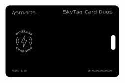 4smarts 541718 localizador o rastreador GPS Personal Localizador de cartera Negro (4smarts Location-Finder SkyTag Card Duos ReCharge black)