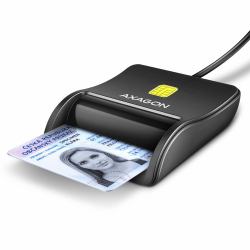 Axagon CRE-SM3N USB Smart card Flat lector de tarjeta inteligente Interior USB 2.0 Negro (AXAGON CRE-SM3N USB Smart Card FlatRea)