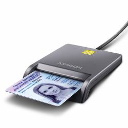 Axagon CRE-SM3T USB Smart card Flat lettore di card readers Interno USB 2.0 Nero (*CRE-SM3T SMART card rea er USB 1.3m c)