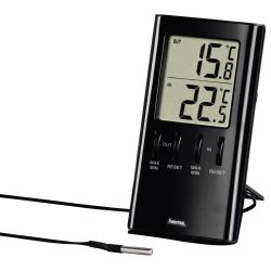 Hama T-350 Estación meteorológica electrónica Interior Negro (T-350 LCD THERMOMETER BLACK)