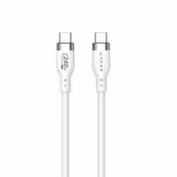 hyper HJ4001WHGL cable USB USB 2.0 1 m USB C 0,48 Gbit/s 240 W Blanco 