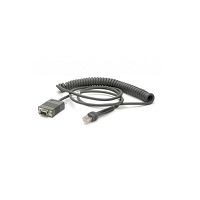 Zebra CBA-R71-C09ZAR cable de serie Negro 2,8 m RS232 DB9 