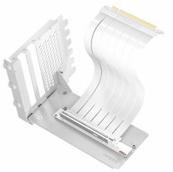 Antec RTX50 PCi-E 5.0 Riser Cable Vertical Bracket Kit Tower Supporto GPU (Antec RTX50 PCIe 5.0 Riser Cable with 90-Degree Bracket Mount, White, for Vertical Graphics Card Mounting)