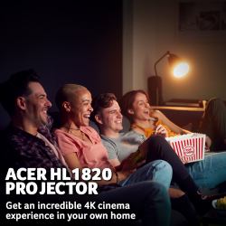 Acer Vero HL1820 DLP 4K2K 2300 Lm Proyector de alcance estándar 2000 lúmenes ANSI UHD 4K [3840x2160] 3D (HL1820 DLP 4K2K 2300 LM 3.5MIL:1)