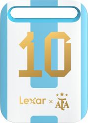 Lexar SL260 512 GB USB tipo-C 3.2 Gen 1 [3.1 Gen 1] Bianco, Blu (512GB Lexar SL260 AFA Co-Brand External Portable SSD)