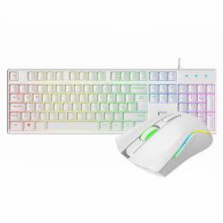 vida REBEL 2IN1 WHITE USB DESK KIT teclado Ratón incluido Juego QWERTY Inglés del Reino Unido B...