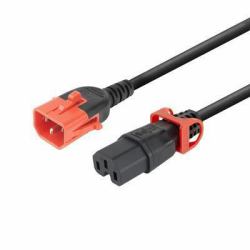 Microconnect MC-DUALC14C15-2M power cable Black C15 coupler C14 coupler (Powercord C14 IEC Lock+ Dual - Locking - C15 IEC Lock+ black - 2m, PC3872 - Warranty: 300M)