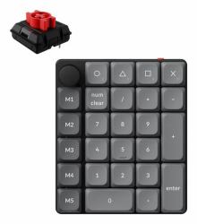 Keychron K0 Max QMK tastierino numerico Universale Bluetooth/USB/RF Wireless Nero, Grigio (K0M-H1 WLES GATRON BAKLIT RED SWTCH)