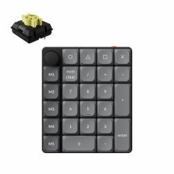 Keychron K0 Max QMK tastierino numerico Universale Bluetooth/USB/RF Wireless Nero, Grigio (K0M-H4 WLES GATRONBAKLIT BNANA SWTCH)