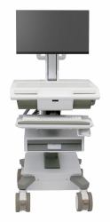 Ergotron M011-0101-110001-1-0 soporte y montura para estación de trabajo/PC todo en uno 19,5 kg Blanco, Gris 61 cm [24"] (MOSAIC LCD CART - TIER 1 STD 1)