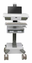 Ergotron M021-0101-120001-1-0 soporte y montura para estación de trabajo/PC todo en uno 19,5 kg Blanco, Gris 43,2 cm [17"] (MOSAIC LAPTOP CART - TIER 1 STD 2)