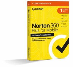 Norton 360 Plus for Mobile - 1 User / 1 Device / 12 Months Seguridad de antivirus Comercial 1 lic...