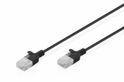 Digitus Cable de conexión CAT 6 U-UTP Slim, 2 m, negro 